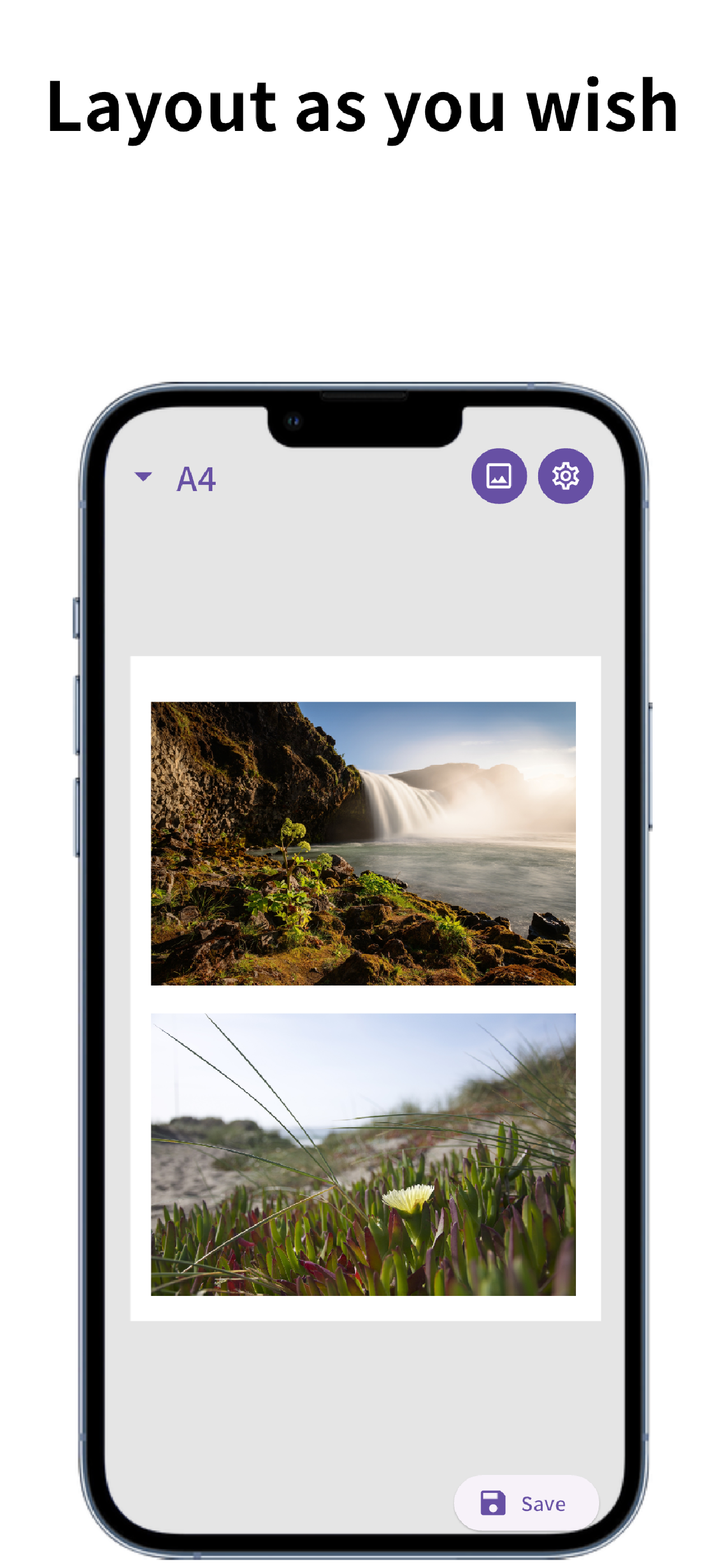 App usage layout